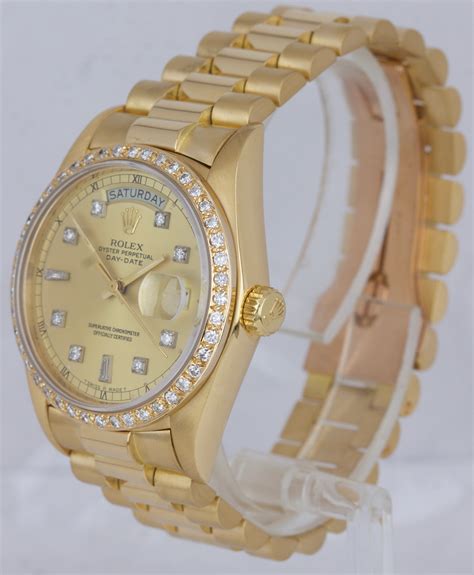 president rolex watch band|Rolex presidential with diamond bezel.